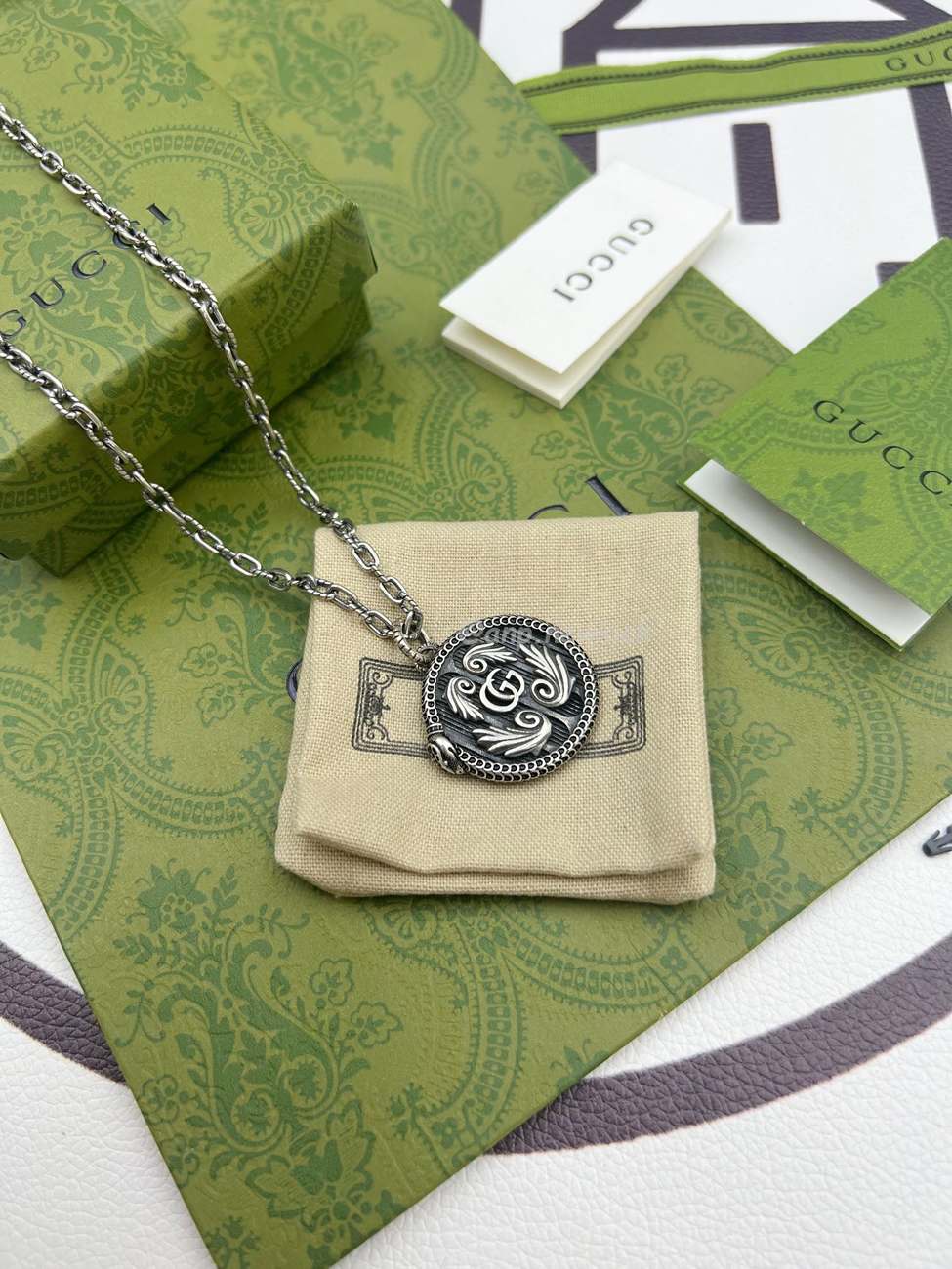 Gucci Silver Gg Logo Necklace (1) - www.newkick.org